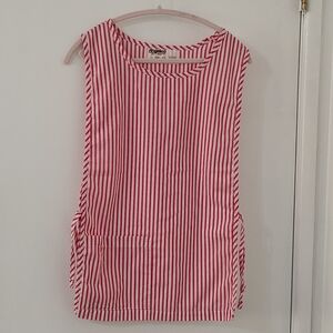 Vtg Angelica Candy Striper Uniform 8583 Red White Smock Side Ties Nurse Costume